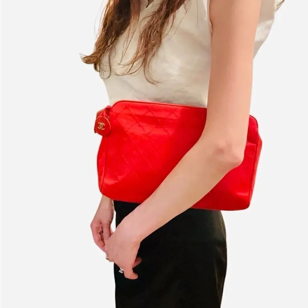 Chanel Red Quilted Women's Bag